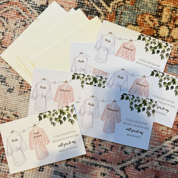 Set of 5 bridesmaids proposal letters (includes a maid of honor letter) - Picture 1 of 3